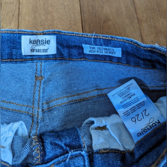 Blue Denim High Rise Skinny Jeans - Kensie Jeans - Picture 6 of 6